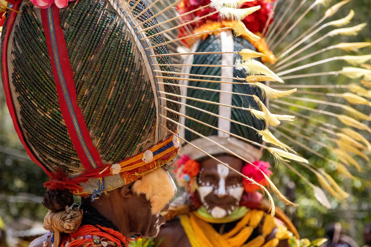 A vibrant traditional Maasai cultural display showcases colorful beadwork, woven crafts, and the rich heritage of Kenya.